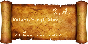Kelecsényi Alex névjegykártya