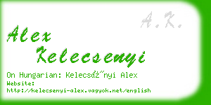 alex kelecsenyi business card